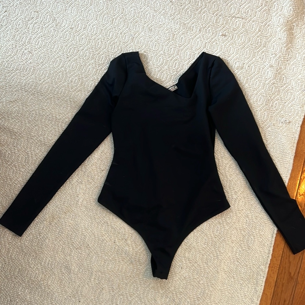 Free People Asymmetrical Bodysuit- worn once